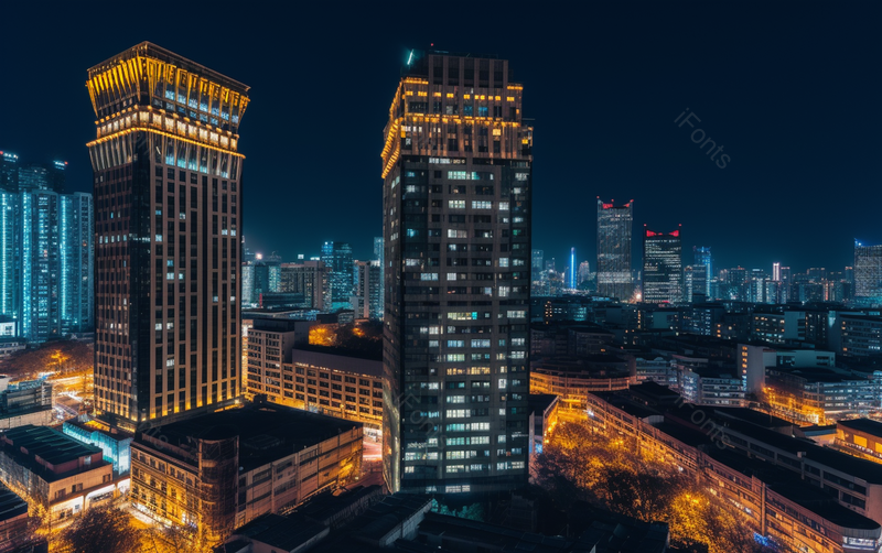 经济开发区城市夜景照片素材,高清,摄影图,摄影图片,图片大全,摄影图免费下载